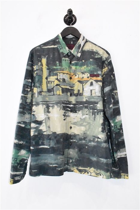 Print Prada Button Shirt, size L