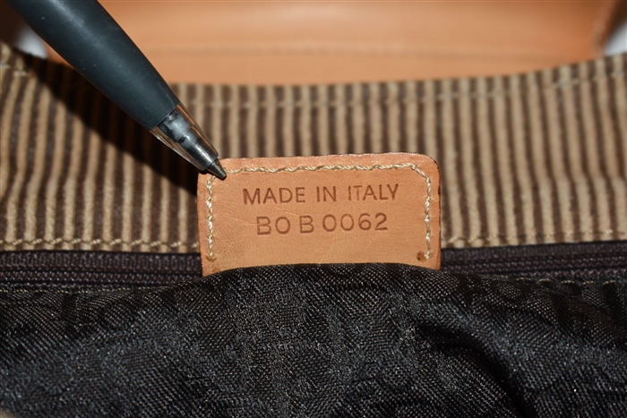 Striped Dior Shoulder Bag, size S