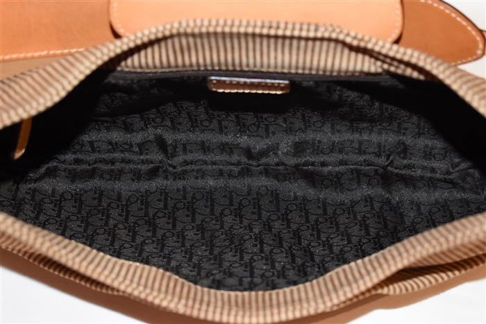 Striped Dior Shoulder Bag, size S