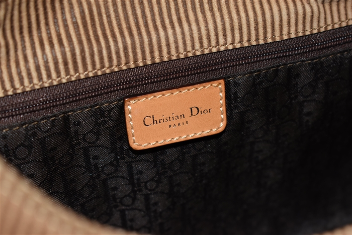 Striped Dior Shoulder Bag, size S