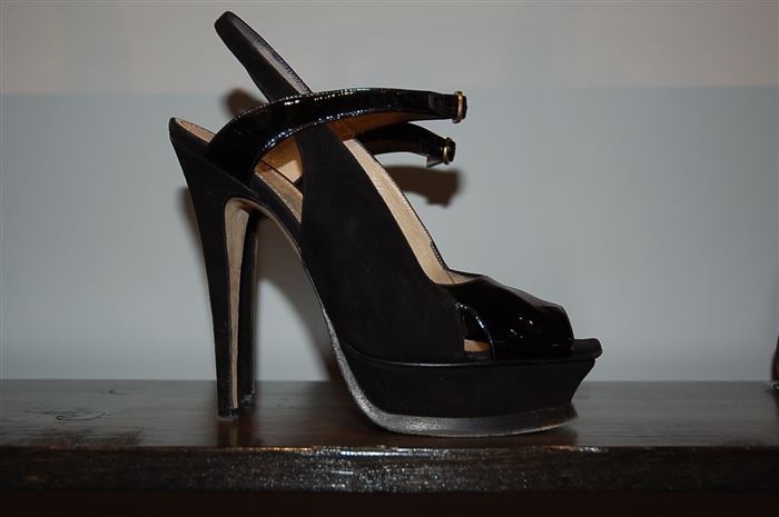 Basic Black Saint Laurent Peep-Toe, size 9