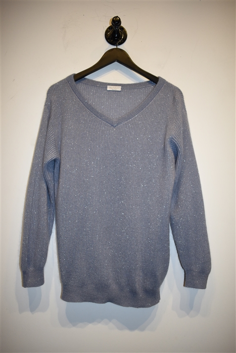 Silver Blue Brunello Cucinelli Pullover, size M