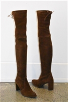 Dark Russet Stuart Weitzman Over-the-Knee Boots, size 7.5