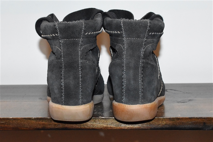 Black Suede Isabel Marant Sneaker Wedge, size 8