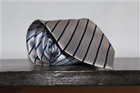 Gray Stripe Stefano Ricci Tie, size O/S
