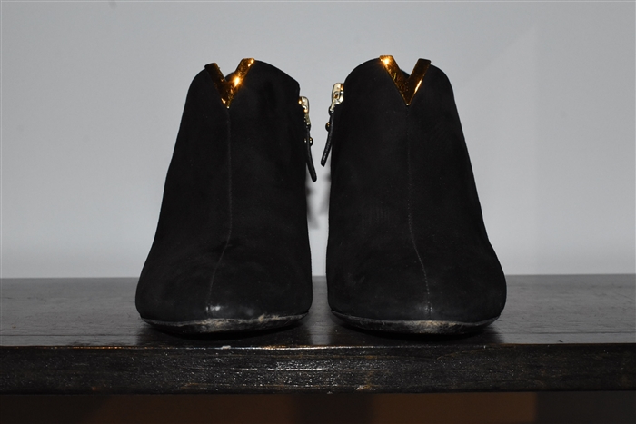 Black Suede Louis Vuitton Booties, size 6.5