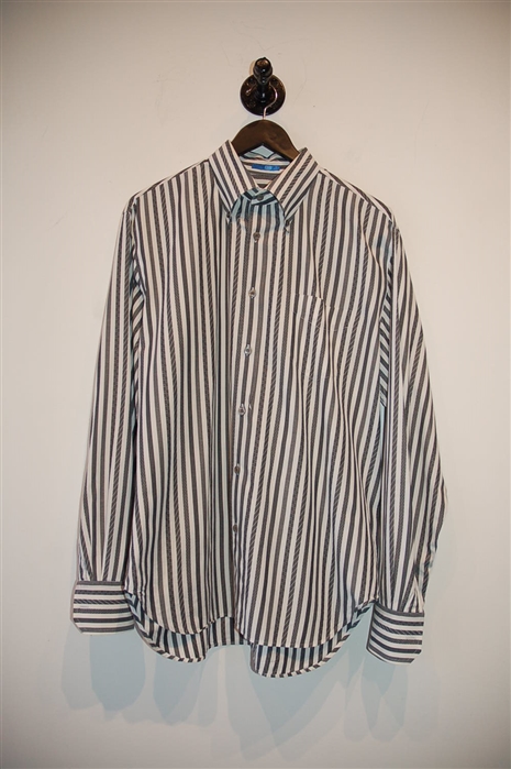 Gray Stripe Paul Smith - PS Button Shirt, size XL