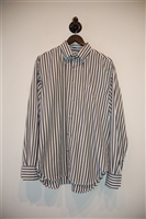 Gray Stripe Paul Smith - PS Button Shirt, size XL