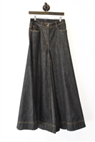 Black Denim Brunello Cucinelli Wide-Leg Flare, size 25