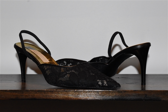 Black Lace Stella McCartney Sling-Back, size 8