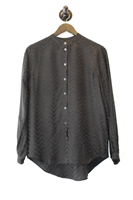 Black Satin Equipment Shirt, size XS