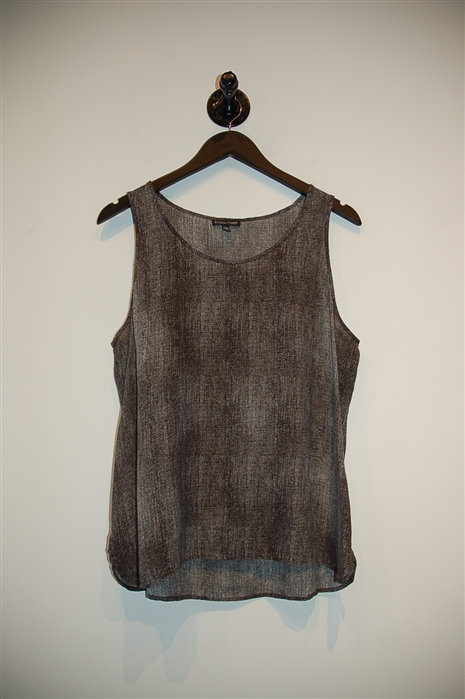 Black & Gray Eileen Fisher Shell, size L