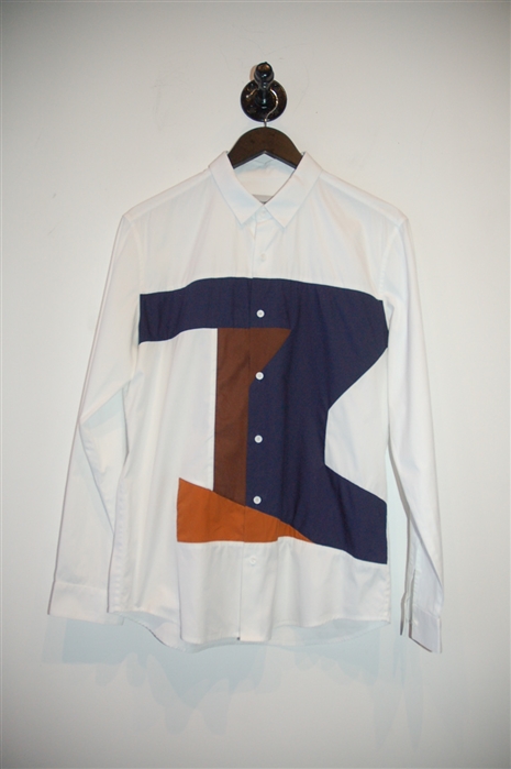Colour Blocked Solid Homme Button Shirt, size L