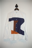 Colour Blocked Solid Homme Button Shirt, size L