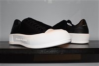 Black Leather Alexander McQueen Sneaker, size 9.5