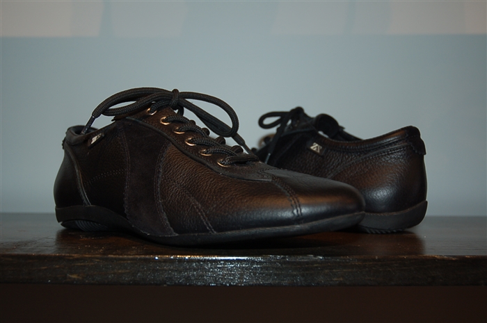 Black Leather Z Zegna Sneaker, size 7.5