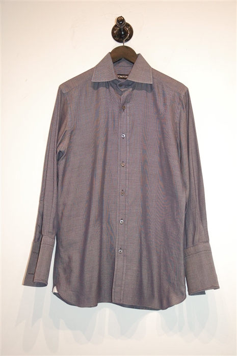 Slate Blue Tom Ford Button Shirt, size M