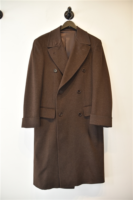Espresso Z Zegna Overcoat, size L