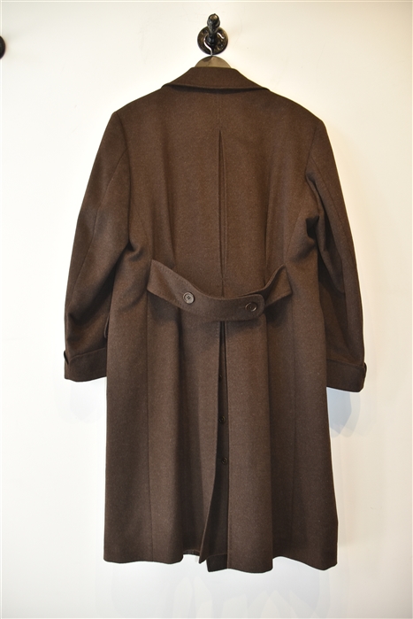 Espresso Z Zegna Overcoat, size L