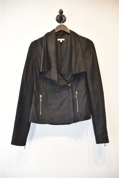 Black Leather Helmut Lang Leather Jacket, size S