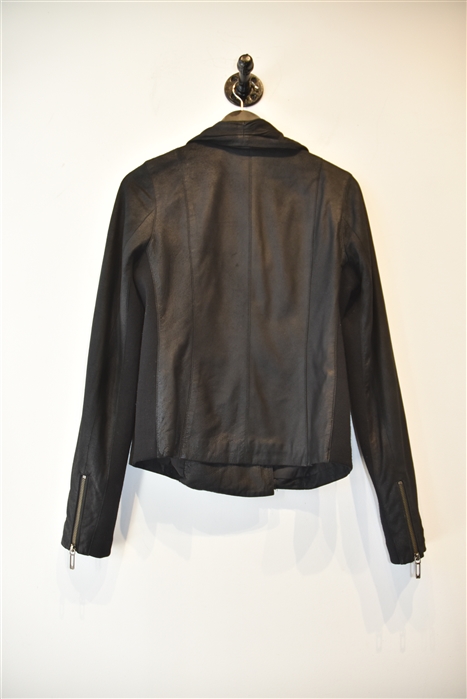 Black Leather Helmut Lang Leather Jacket, size S