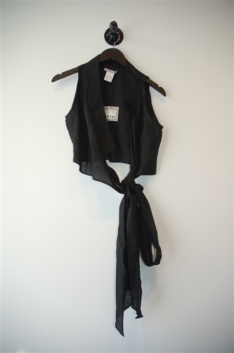 Basic Black Sarah Pacini Wrap Vest, size S