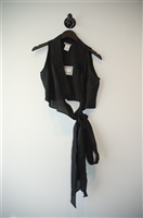 Basic Black Sarah Pacini Wrap Vest, size S