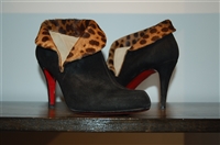 Black Suede Christian Louboutin Booties, size 8.5