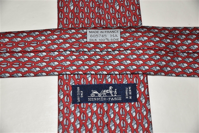 Dark Red Hermes Tie, size O/S