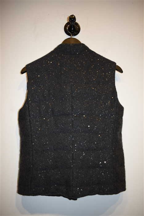 Charcoal Brunello Cucinelli Puffer Vest, size 6