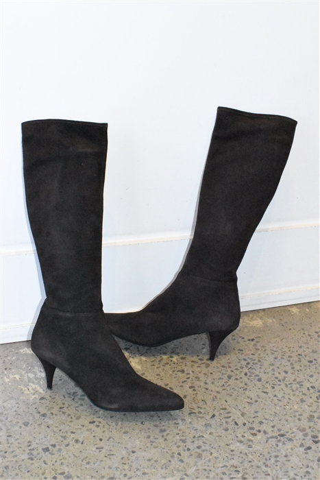 Espresso Prada Tall Boots, size 11