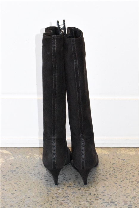 Espresso Prada Tall Boots, size 11