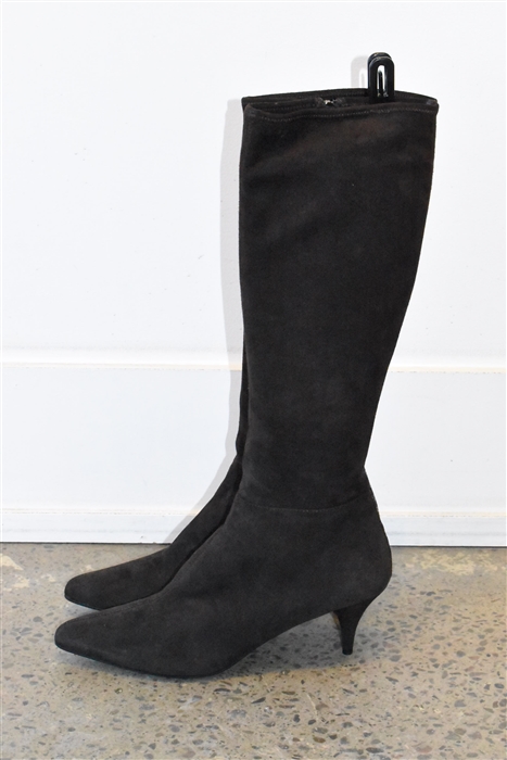 Espresso Prada Tall Boots, size 11