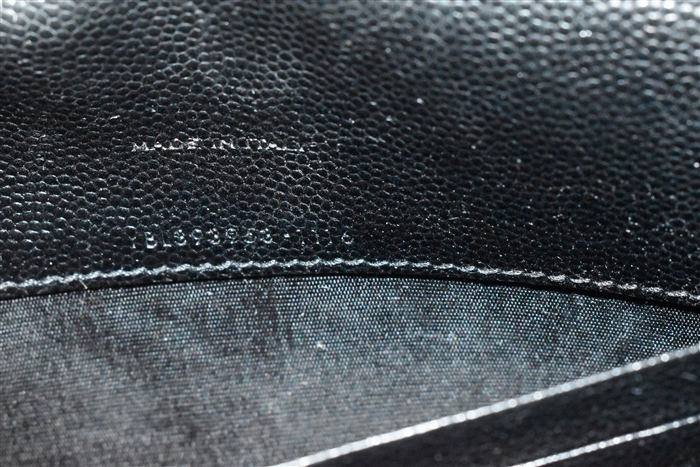 Black Leather Saint Laurent Wallet on Chain, size S