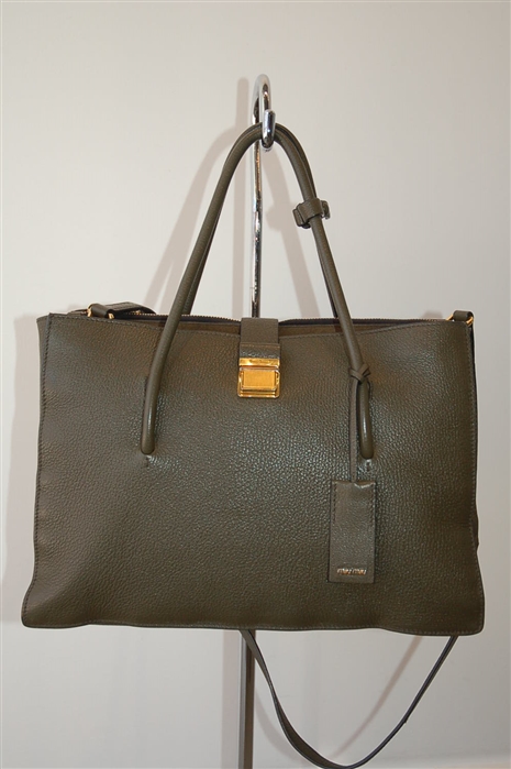 Olive Miu Miu Satchel, size M