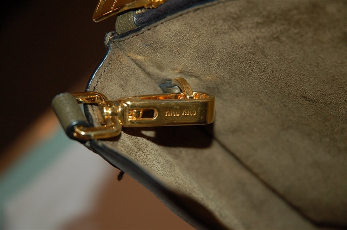 Olive Miu Miu Satchel, size M