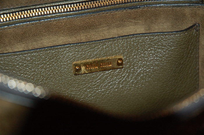 Olive Miu Miu Satchel, size M