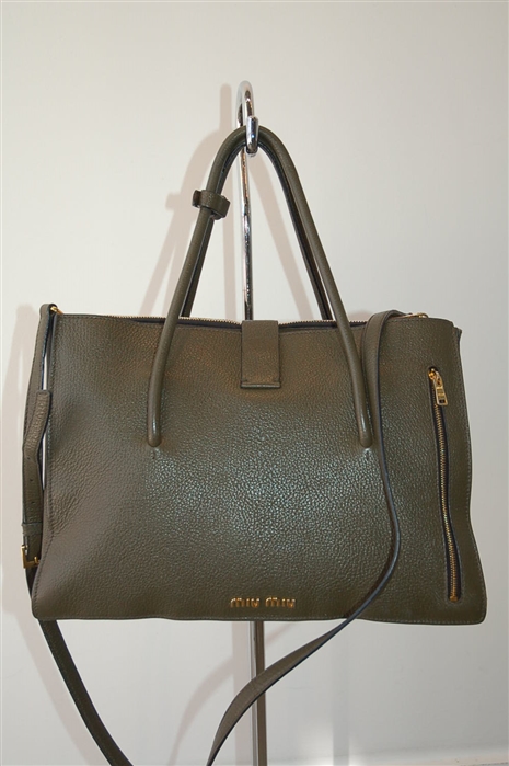 Olive Miu Miu Satchel, size M
