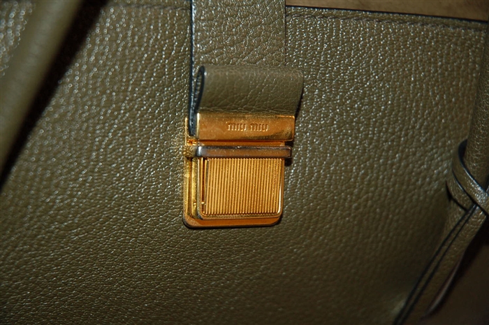 Olive Miu Miu Satchel, size M