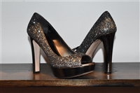 Silver Miu Miu Platform Pumps, size 8