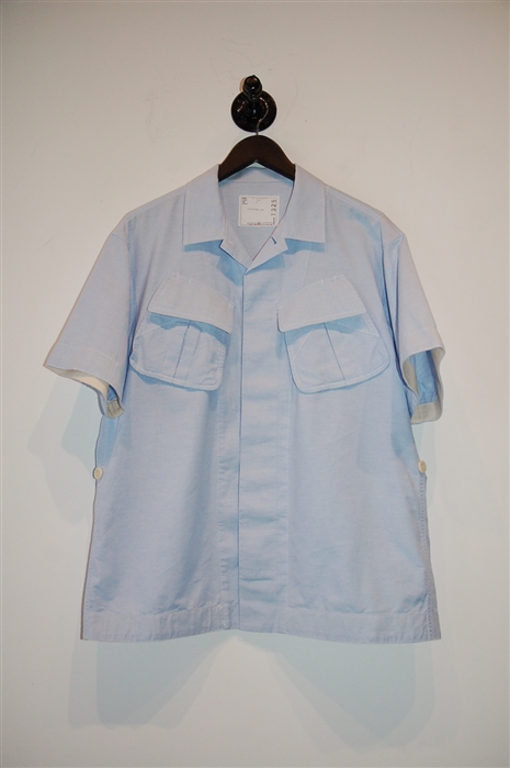 Sky Blue Sacai Short-Sleeved Shirt, size M
