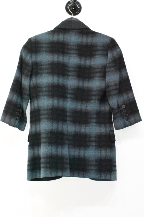 Blue Plaid Smythe Blazer, size 2