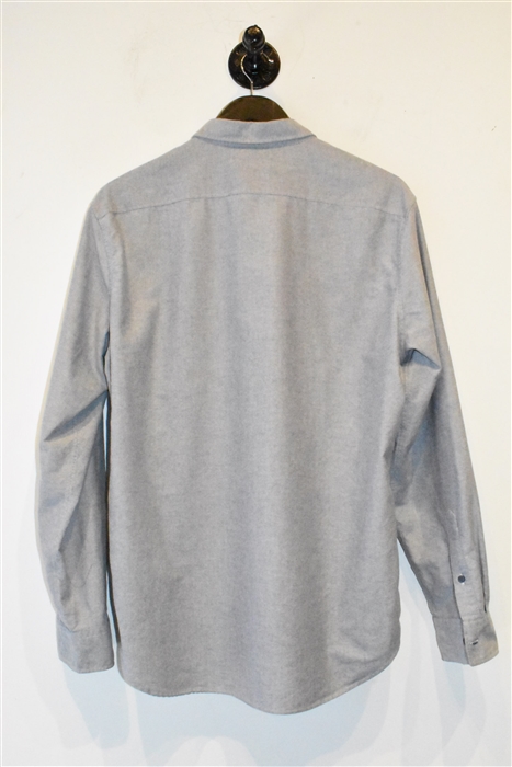 Gray Blue Burberry Button Shirt, size L