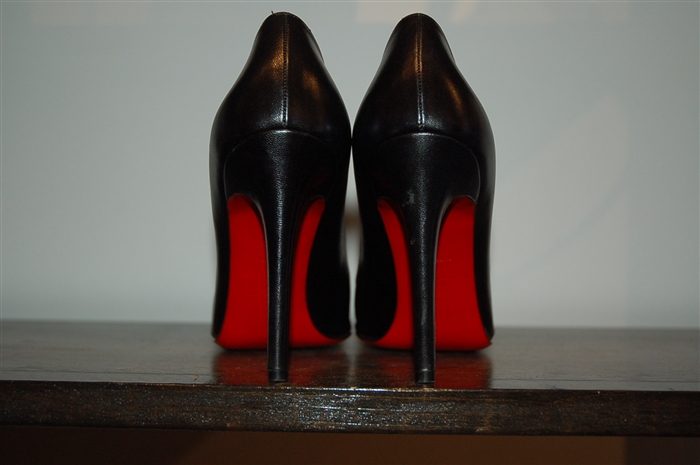 Black Leather Christian Louboutin Pumps, size 7.5