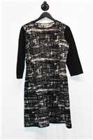 Black & White D. Exterior Fit & Flare Dress, size L