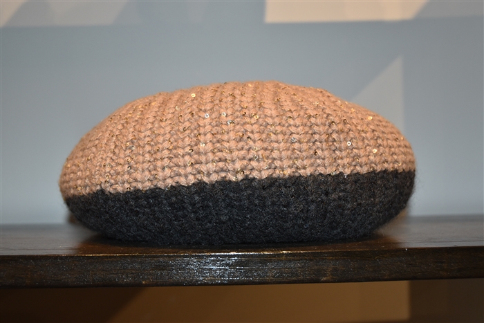 Beige & Gray Brunello Cucinelli Beret, size M