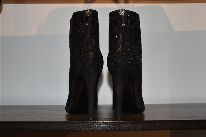 Shiny Black Dior Booties, size 7