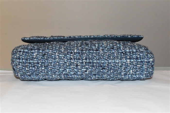 Blue Tweed Maje Shoulder Bag, size M