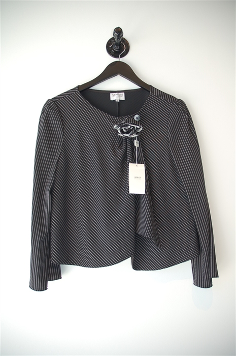 Black & Cream Armani Collezioni Cape Jacket, size 6