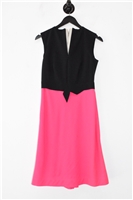 Black & Pink Marie Saint Pierre Fit & Flare Dress, size S